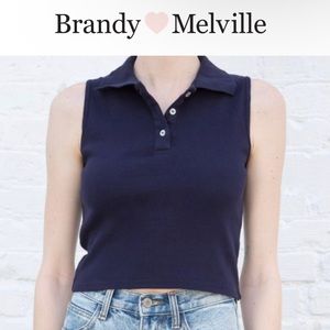 Brandy Mellville navy blue Colleena tank